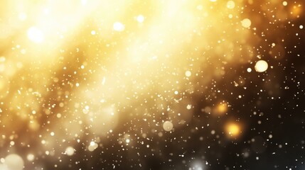 Aufkleber - Golden Glittering Particles on Dark Background with Copy Space for Text Placeholders