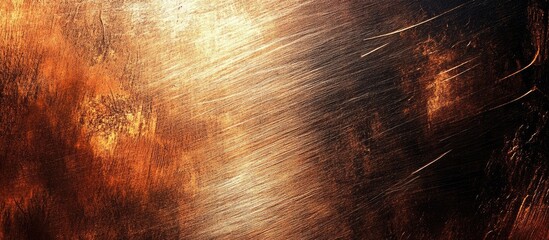 Aufkleber - Abstract textured background with warm orange and brown tones featuring dynamic light streaks and gradients creating depth with copy space