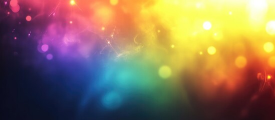 Aufkleber - colorful abstract background with vibrant bokeh effects and smooth gradient blending copy space