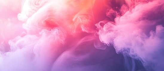 Aufkleber - Abstract colorful smoke background in shades of pink purple and orange with soft gradients and copy space for text placement