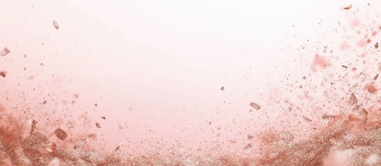 Aufkleber - Abstract pink powder explosion background with particles flying in a soft gradient Copy Space