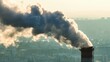 © Strikernia - Pollution creates a thick layer of smog over the city at sunset, highlighting the ecological challenges faced by urban areas