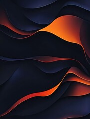 Poster - Dark abstract smooth lines vector minimal background