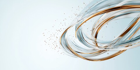 Poster - Abstract swirls of light and gold tones on a soft background, creating a sense of movement and elegance.