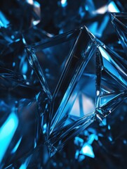 Poster - abstract glowing blue polygonal backdrop. technology, innovation and future concept. 3d rendering.