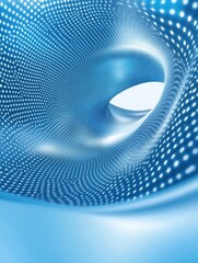 Poster - abstract connected dots on bright blue background. technology concept