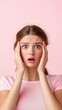 © koi_005 (Jiranan) - Shocked Woman on Pink Background