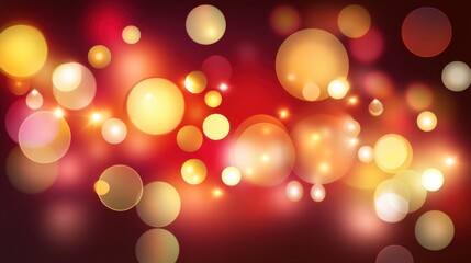 Poster - Abstract Colorful Bokeh Lights in Red and Yellow for Background