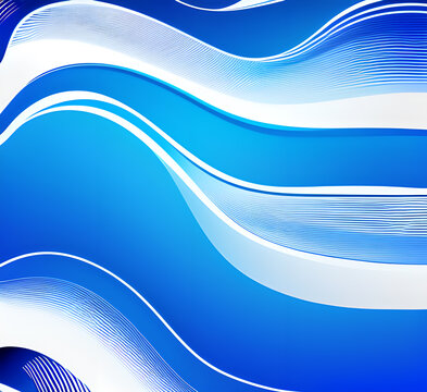 Waves on water. Nature background. Fashionable liquid design. Illustration for banners, flyers and presentations. generative ai