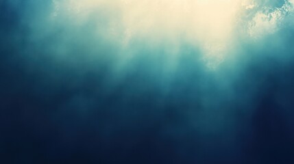 Poster - Ethereal Light Breaking Through Mysterious Blue Clouds Above