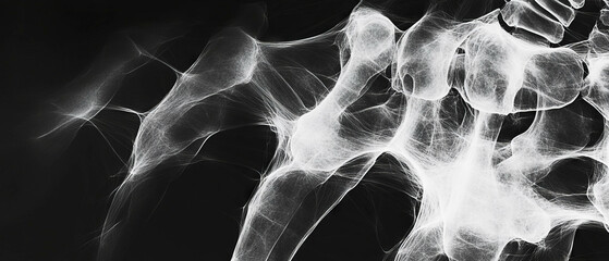 Poster - Intricate web-like x-ray texture showcasing interconnected patterns of bone structures