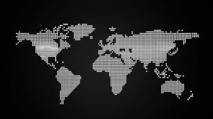 Poster - Abstract global technology background. Points composed like world map. Digital innovation concept for your design.