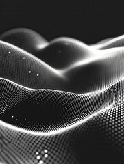 Poster - Abstract polygonal space. Background with connecting dots and lines. Artificial intelligence technology concept. Digital innovation concept for your design.