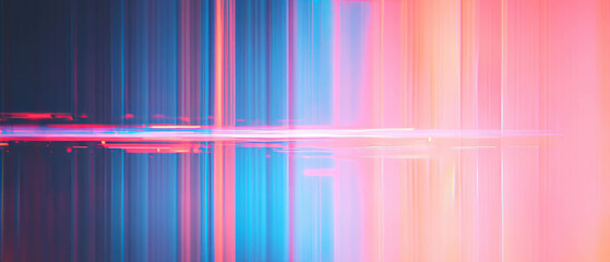 Poster - digital noise overlay with vibrant glitch effect creating chaotic visual distortion