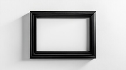 Poster - elegant black frame on white wall for art display and presentation