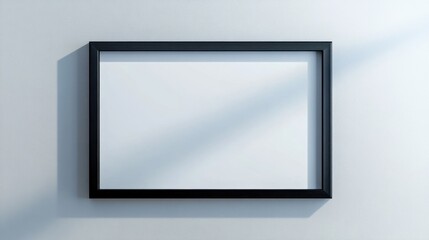 Poster - Minimalist Empty Frame on Light Wall with Soft Shadow Effect