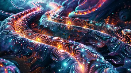 Poster - Explore the mesmerizing flow of vibrant patterns in a colorful abstract design