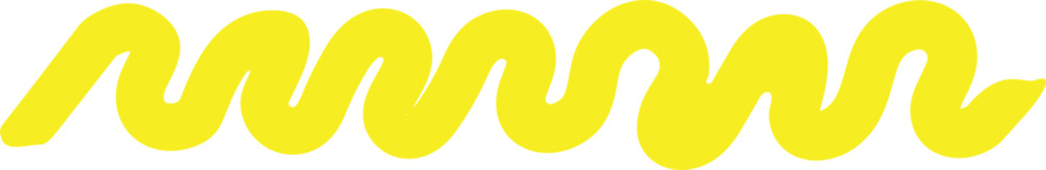 Poster - Yellow paint brush stroke creating a wavy pattern, infusing designs and creative projects with a vibrant and artistic flair, enhancing visual appeal and energy