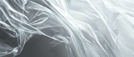 Poster - Exploration of transparent plastic textures over abstract art design in contemporary aesthetics