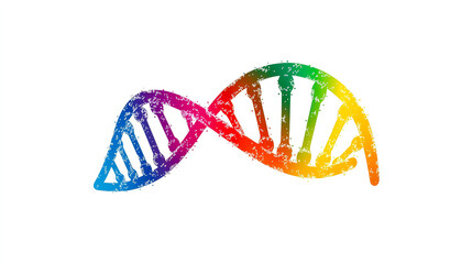 Poster - Colorful double helix design representing genetic research and diversity in biology