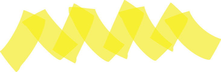 Poster - abstract composition featuring translucent yellow geometric shapes overlapping and creating a wavy, 