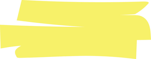 Leinwandbilder - Yellow highlighter brush strokes creating a vibrant, blank copy space against a clean white background, offering an abstract and modern design element for various creative projects