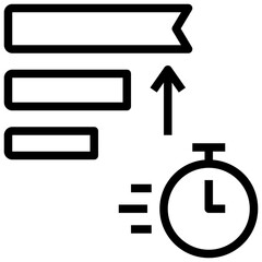 Wall Mural - time management outline style icon