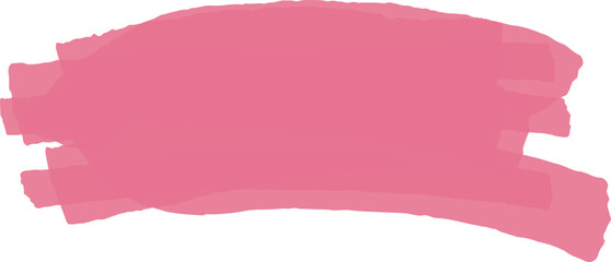 Leinwandbilder - Wide pink brush stroke creating a textured banner effect on white background, ideal for adding a touch of color and artistic flair to designs