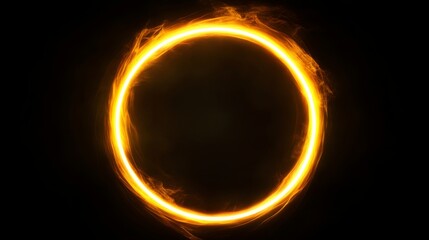 Wall Mural - Fiery Golden Ring Graphic Design