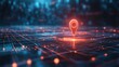 © AlfaSmart - Digital Location Map Graphic Design - Futuristic Navigation