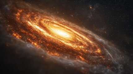 Wall Mural - Spiral galaxy in night sky