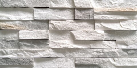 Wall Mural - Close-up of white stone wall