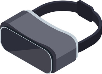 Poster - Vr headset isolated on white background, showing new technology for gaming, entertainment and business purposes, creating immersive experiences