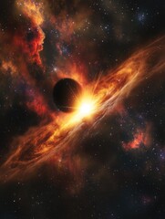 Wall Mural - Black Hole Galaxy Space