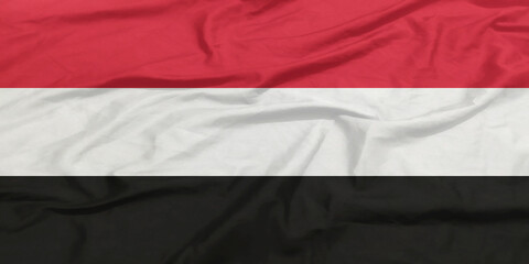 Wall Mural - Yemen Flag Waving Close Up