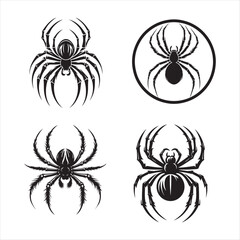 spider vector art illustration