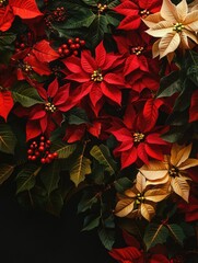 Poster - Close-up of poinsettia bouquet