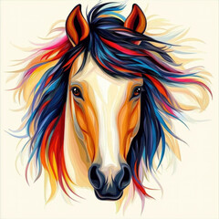 Sticker - Brown Horse Isolated