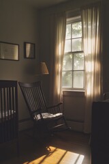 Wall Mural - Rocking Chair by Window