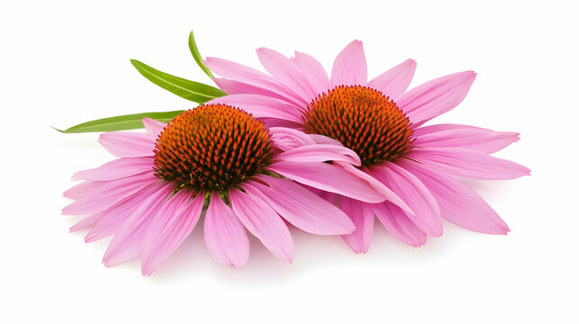 A beautiful pink dahlia flower isolated on a white background