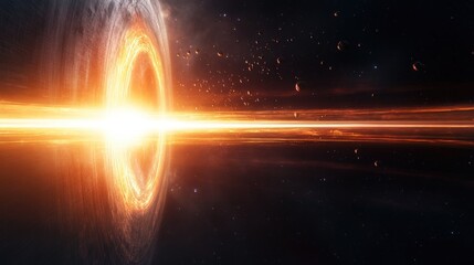 Wall Mural - black hole space stars