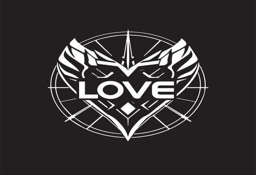 LOVE. Lettering vector illustration for poster, card, banner valentine day, wedding. Love text logo. Hand drawn typography word