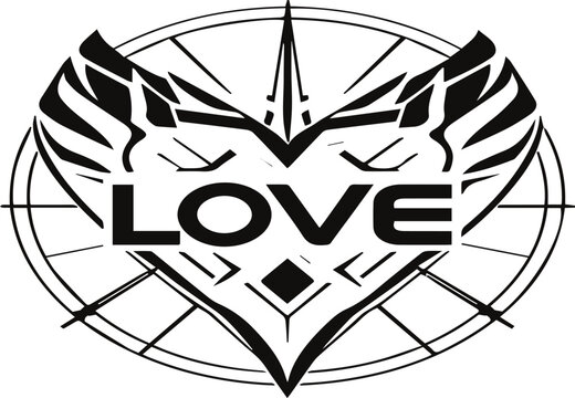 LOVE. Lettering vector illustration for poster, card, banner valentine day, wedding. Love text logo. Hand drawn typography word