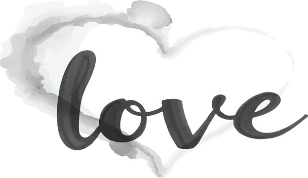 LOVE. Lettering vector illustration for poster, card, banner valentine day, wedding. Love text logo. Hand drawn typography word