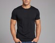 © Victor - Casual portrait of a male, Hispanic, in a fitted black t-shirt, exuding confidence and style.
