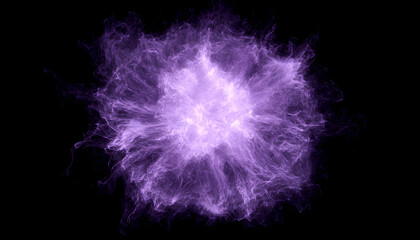 Wall Mural - dramatic explosion of purple smoke radiating outward from a circular center, perfect for a spooky ha