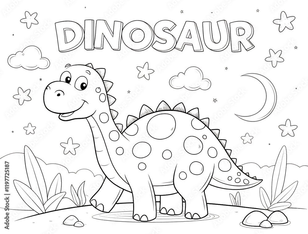 Dinosaur Fun Coloring Page For Kids Easy Printable For Letter Size dinosaur-fun-coloring-page-for-kids-easy-printable-for-letter-size