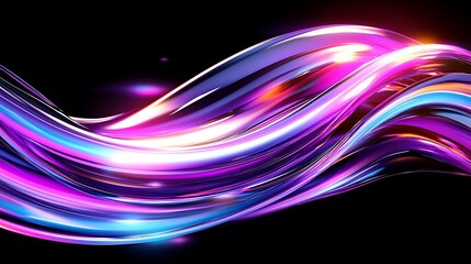 Poster - Abstract Vibrant Light Wave