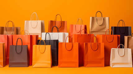 variety of paper shoppingbags