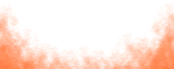 Wall Mural - orange fog or smoke isolated on transparent white background. steam explosion special effect. effect